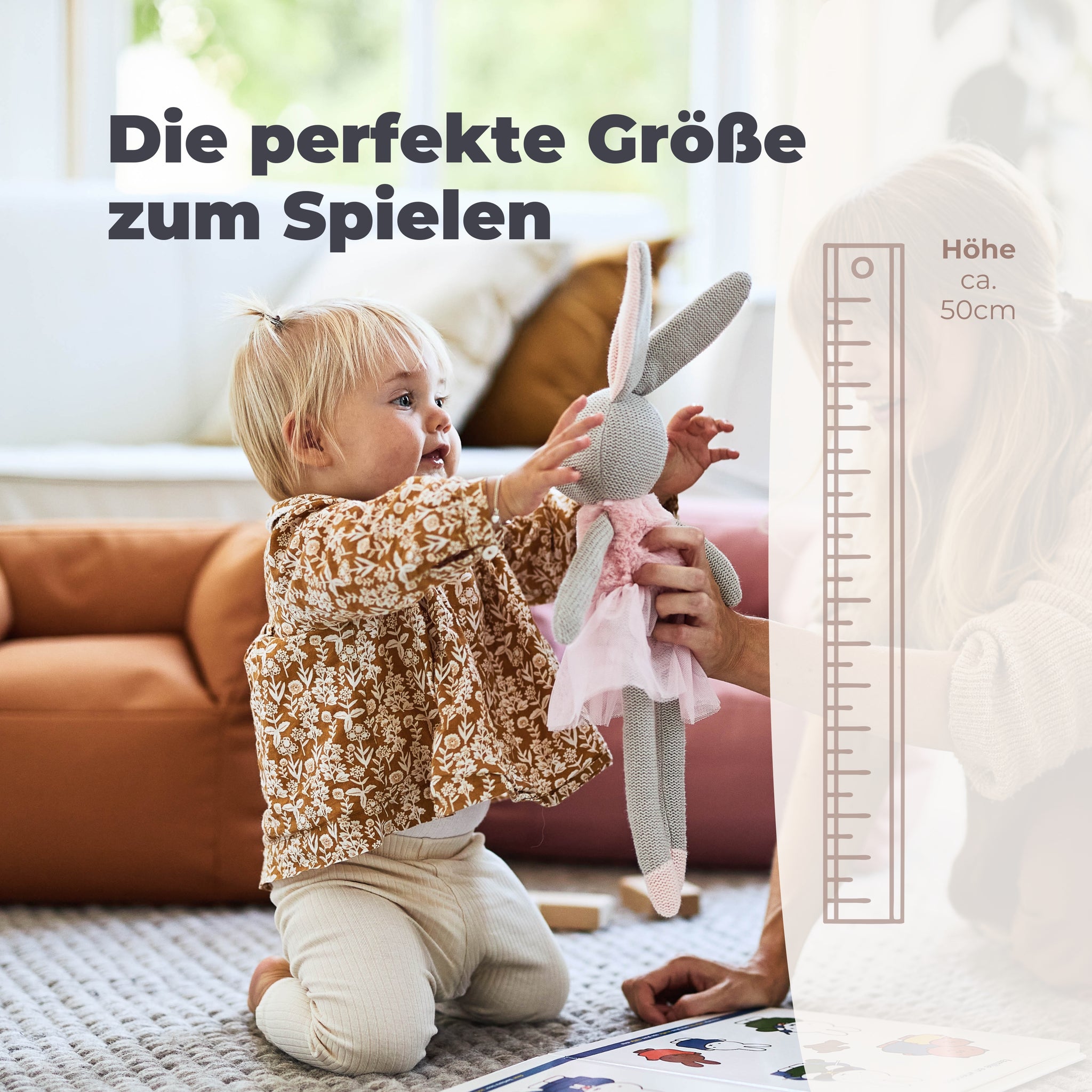 Jollein | Kuscheltier Hase rosa