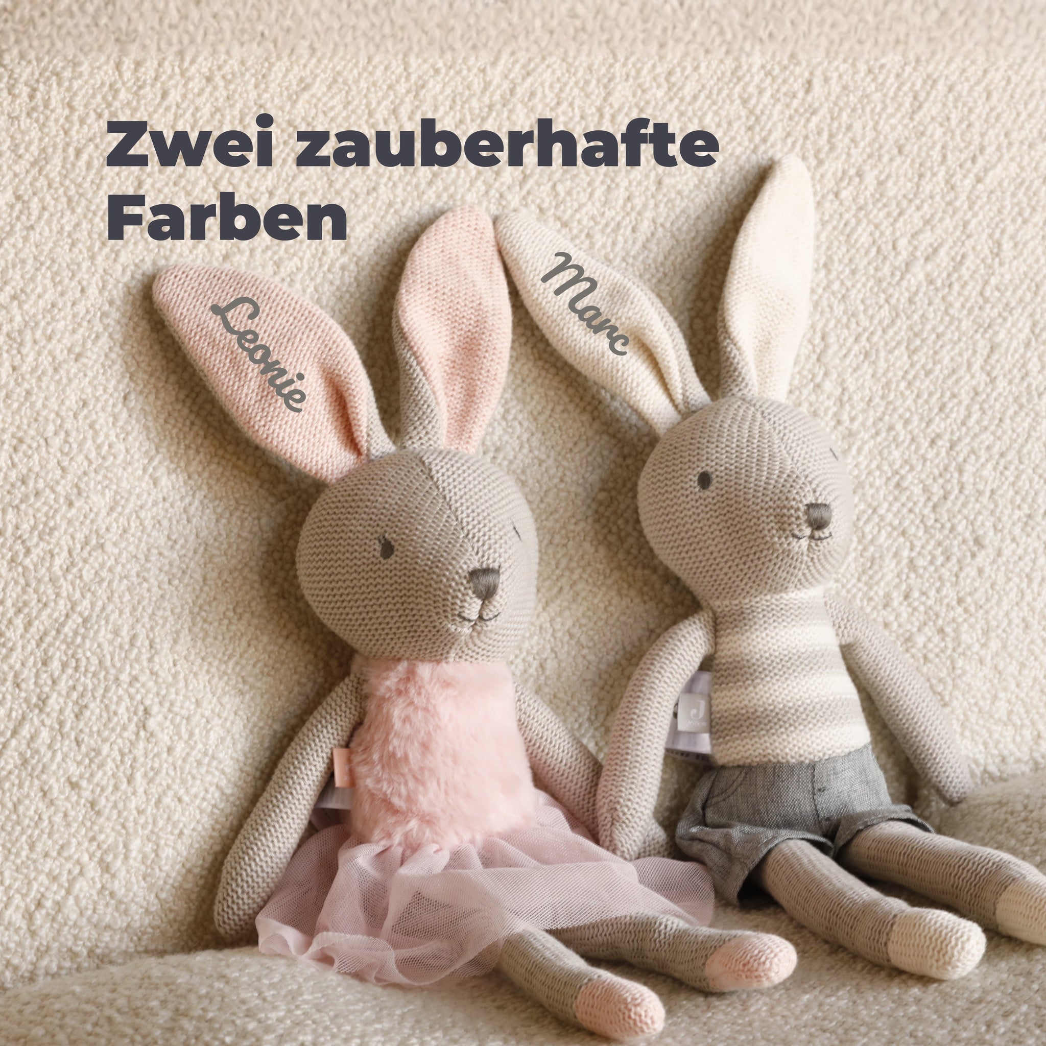 Jollein | Kuscheltier Hase rosa