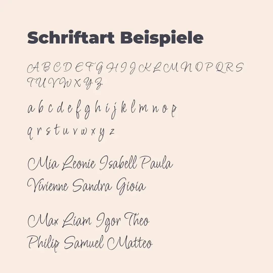 Babybürste aus Ziegenhaar, mit Namen personalisiert