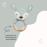 Beißring Reh Ash Green – Geschenk zur Geburt Junge