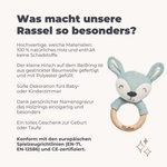 Greifring mit Namen Grün – personalisiertes Babygeschenk LINDFALL