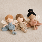 LINDFALL Babygeschenk personalisiert Fee Puppe Blau – Geschenk zur Geburt